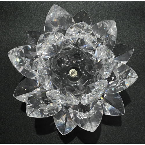 273 - Glassware to include a collection of Swarovski glass comprising: A large (12cm) Waterlily candle hol... 