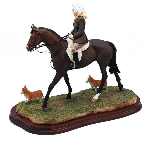 287 - Morning Exercise at Balmoral - A Border Fine Arts limited edition (337/500) resin figure group of th... 