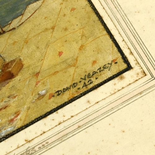 291 - A folio of family drawings with inscriptions by the amateur artist David Veasey, brother of the Rev.... 