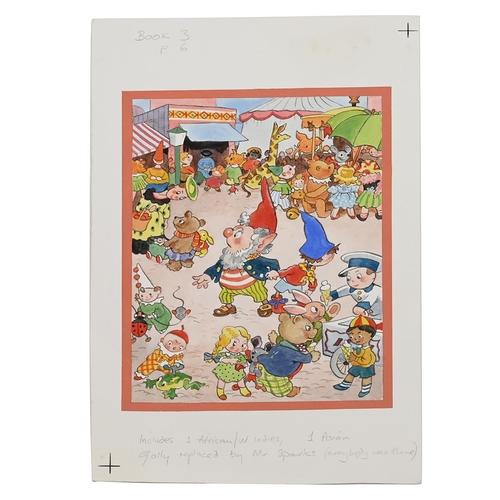 294 - Noddy Watercolour. Harmsen van der Beek (1897-1953) - original preparatory watercolour, circa 1951, ... 