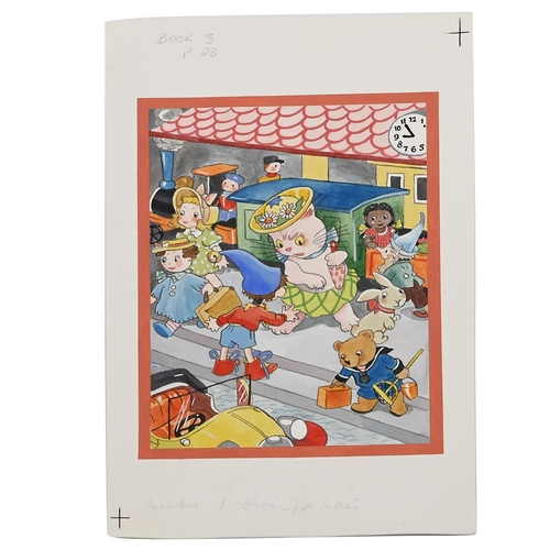 295 - Noddy Watercolour. Harmsen van der Beek (1897-1953) - original preparatory watercolour, circa 1951, ... 