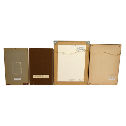 299 - Tokokuni Utagawa III (1785-1864) - three woodcuts, including 'Kunisada' (The Geishi Girl), woodcut p... 