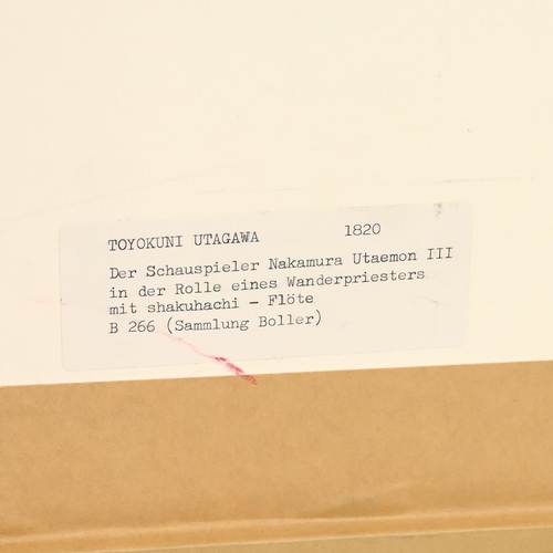 299 - Tokokuni Utagawa III (1785-1864) - three woodcuts, including 'Kunisada' (The Geishi Girl), woodcut p... 