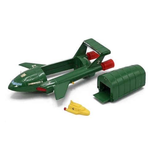 309 - Dinky Toys: Boxed Thunderbirds 2 & 4 c1966, Century 21 Toys Ltd. Together with 33rpm Marina Speaks R... 