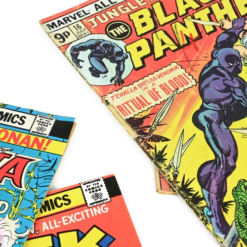 368 - Mixed Comics- Marvel (10): Jungle Action featuring The Black Panther #16; Tomb of Darkness #14; The ... 