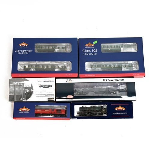 408 - Quantity of boxed Bachmann 00 gauge toy Model Railway Locomotives and carriages. All LMS colours. Al... 