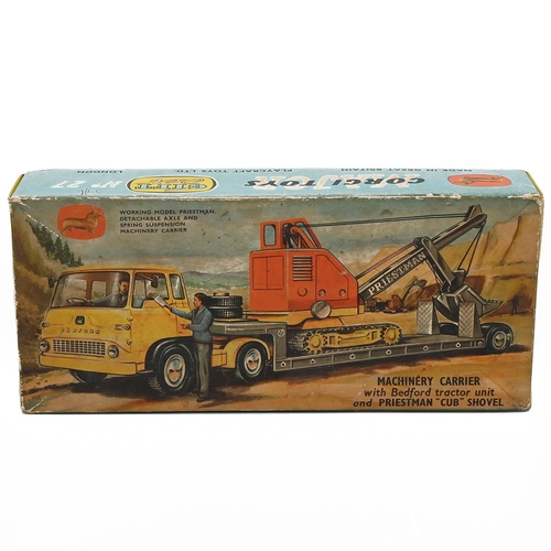 429 - Boxed Corgi Toys: Machinery Carrier with Bedford Tractor Unit and Priestman Cub Shovel, Gift Set no.... 