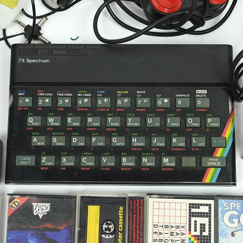 461 - Vintage Computer: Sinclair ZX Spectrum 48k with Accessories. Also box of Computer games & programs f... 