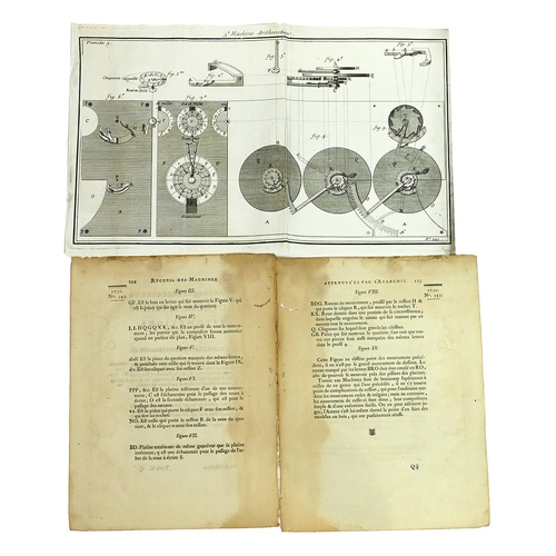 471 - Calculating Machine design of Boistissandeau c1735. A rare original print and supporting text pages ... 