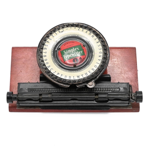 472 - Boxed antique early toy typewriter. Simplex Special 1. US patent date 1902. Complete with its French... 