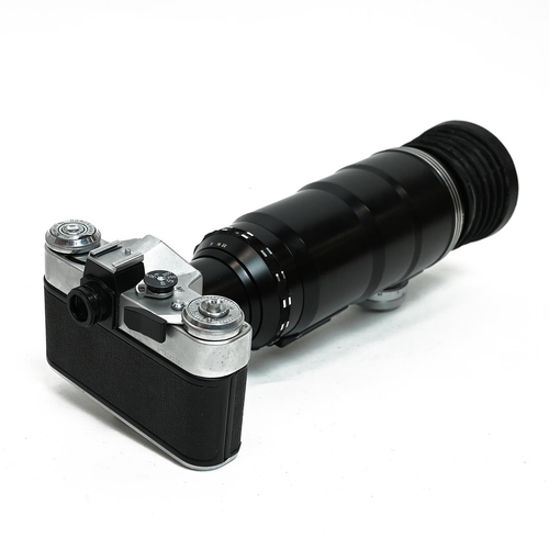 476 - Zenit Photosniper Camera in case. Zenit-ES SLR 35mm body with Tair-3-Phs F/4.5 300mm lens. With filt... 