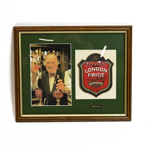 493 - Only Fools & Horses Original TV Prop - Framed London Pride Nags Head Beer Mat signed by Roy Heather.... 