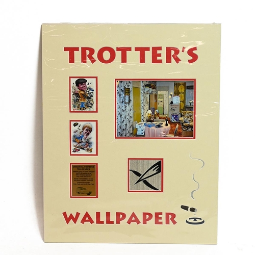 498 - Only Fools & Horses TV Prop. An original small piece of 'Trotter' wallpaper from the set of the 2003... 