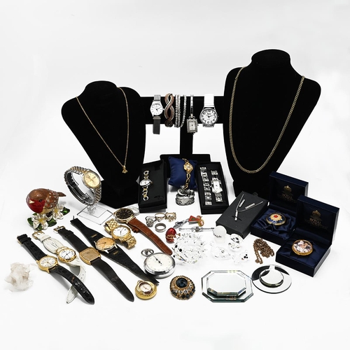5 - A collection of mixed costume jewellery including various bangles, watches and other items 