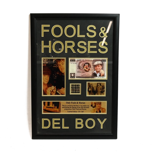 501 - Only Fools & Horses TV Clothing Prop. A small swatch of Del Boy's Cap which was reputedly used durin... 