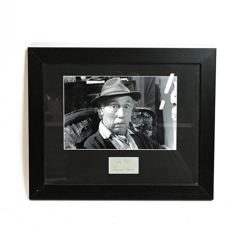 502 - Signed Only Fools & Horses TV Memorabilia. Framed photograph of 'Grandad' Lennard Pearce (1915-1984)... 