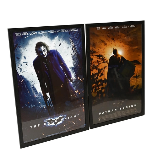 506 - Two framed Cinema Posters for Batman 'The Dark Knight' c2008 &  'Batman Begins' c2005. Size each: W ... 