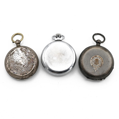 51 - Three pocket watches the first with a dial make ACME LEVER H SAMUEL MANCHESTER in a case hallmarked ... 