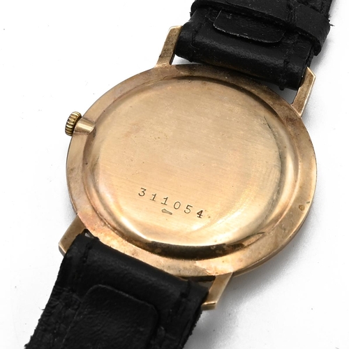 54 - A 9ct gold Record De Luxe watch, along with a gold plated pocket watch 