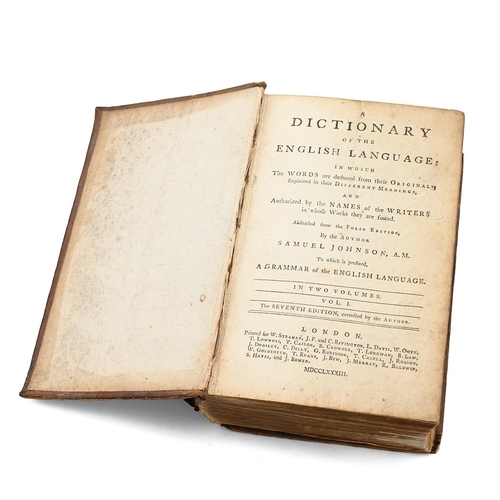 548 - Samuel Johnson, A Dictionary of the English Language in which the words are deduced from their origi... 