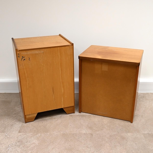 590 - Mid-Century teak furniture to include a Nathan Furniture side cabinet with drawer over shelf over cu... 