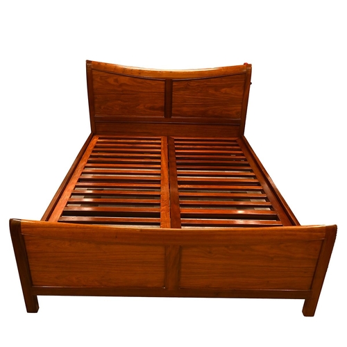 593 - 20th Century Rosewood bedroom suite to include a King Size bed (L 205cm, W 159cm), two bedside cabin... 