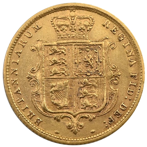 60 - An 1885 shield back half Sovereign