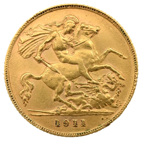 62 - A 1911 gold half sovereign 