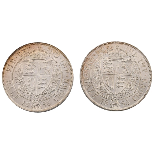 78 - Group of two (2) 1890s 'Widowed Head' Queen Victoria silver Halfcrowns. Includes (1) 1895 Halfcrown,... 