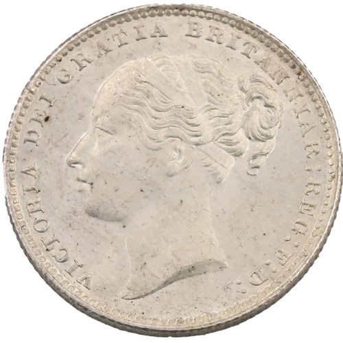 80 - 1885 Queen Victoria 'Young Head' silver Shilling (S 3907, ESC 1345). Obverse: fourth Young Head, typ... 