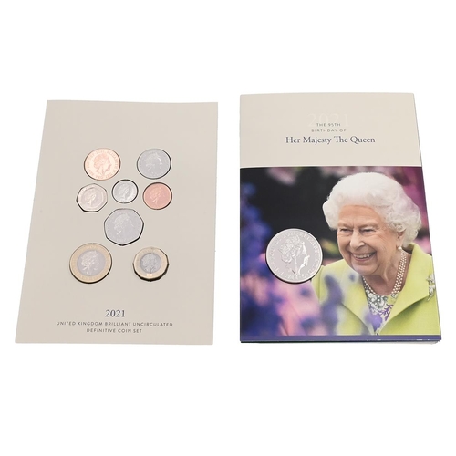 96 - Group of two (2) 2021 brilliant uncirculated United Kingdom annual sets in original packaging. Inclu... 