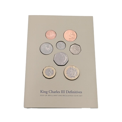 97 - 2023 King Charles III brilliant uncirculated UK definitive coin set from The Royal Mint in original ... 