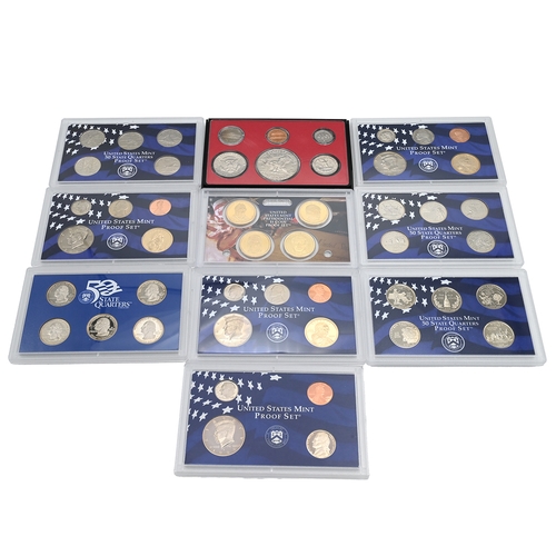 155 - Group of five (5) United States Mint base-metal proof sets in original presentation packaging. Inclu... 
