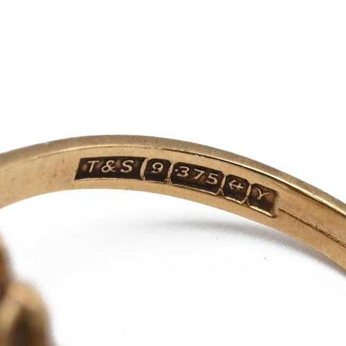 15 - A collection of nine 9ct gold gem set rings, of various designs, combined total gross weight approxi... 