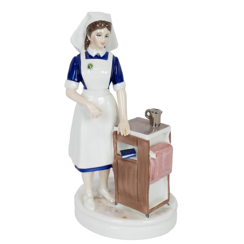 113 - G.Czapski for Francesca Fine Bone China “Staff Nurse” figurine, limited edition, model 1090, commiss... 