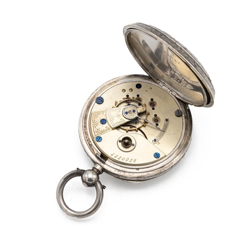 18 - Three pocket watches. The first in a silver case with 0.935 mark above three bears indicating a Swis... 