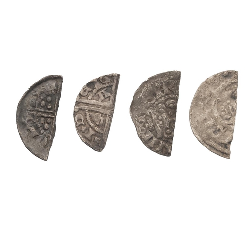 100 - Four (4) cut hammered silver half Pennies, including an unusual 1288-1294 John I of Brabant example,... 