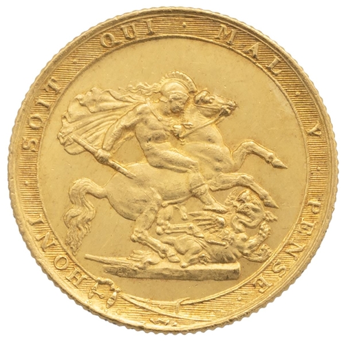 146 - 1817 King George III first issue gold 'full' Sovereign  (S 3785, Marsh 1). Obverse: right-facing bus... 