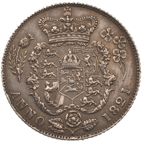 161 - 1821 King George IV silver Sixpence with Pistrucci portrait and first reverse design (S 3813). Obver... 