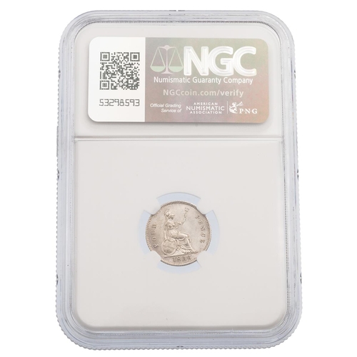 165 - 1836 King William IV silver Fourpence 4p, reintroduced in this year, graded MS 63 by NGC. Obverse: r... 