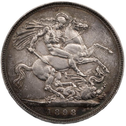 179 - 1898 Queen Victoria 'Old Head' silver Crown with 'LXII' regnal year to the edge (S 3937, ESC 315, Bu... 