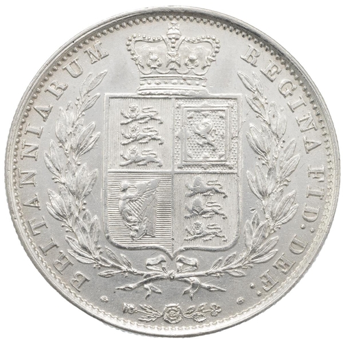 180 - 1845/3 overdate Queen Victoria silver Halfcrown with type A4 'Young Head' (S 3888, Bull 2723). Obver... 