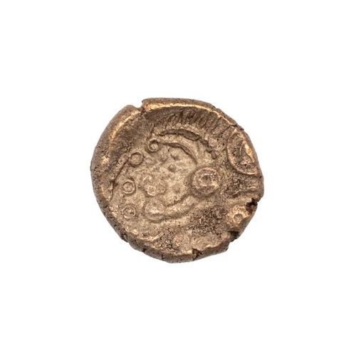 2 - c50 BC Celtic Belgae Mossop Cruciform type gold AV Quarter Stater: excessively rare (ABC 797, Mossop... 