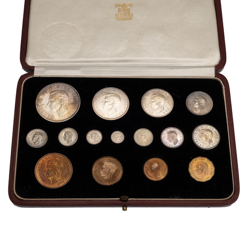 225 - 1937 King George VI 15-coin specimen proof set with Maundy Money in the original box. Includes (1) 1... 