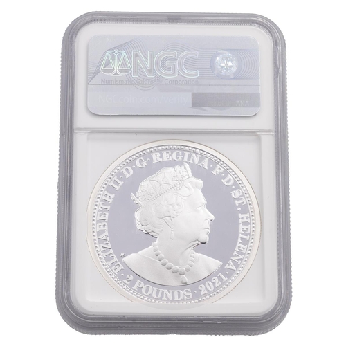 299 - 2021 Three Graces St Helena issue 2oz £2 silver proof coin graded PF 70 Ultra Cameo First Releases. ... 