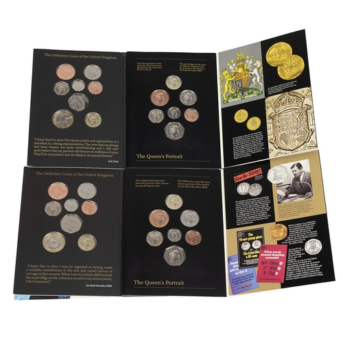 328 - Two (2) Royal Mint brilliant uncirculated coin folio sets celebrating changes in UK currency. Includ... 