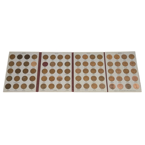 335 - Nearly complete Australian Penny album, 1911 through to 1964 with seventy-nine (79) circulated coins... 