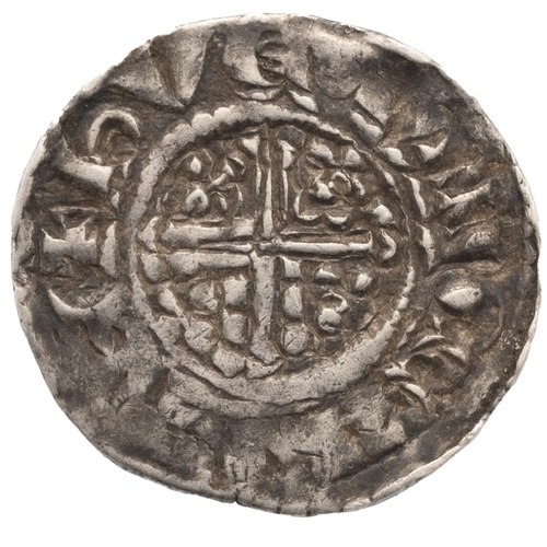 35 - 1199-1216 King John silver short cross Penny type 5b, Hue on Canterbury (S 1351). Obverse: facing bu... 