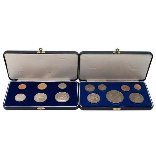 363 - Two (2) New Zealand 'polished grade' coin base metal collector's coin sets. Includes (1) 1968 New Ze... 