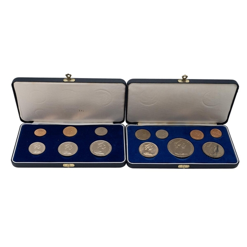 363 - Two (2) New Zealand 'polished grade' coin base metal collector's coin sets. Includes (1) 1968 New Ze... 